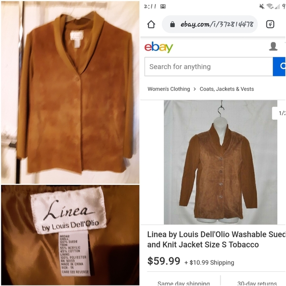 Vintage Like new Louis Dell Olio suede jacket - Picture 1 of 1
